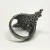 Sterling Silver Black Onyx and Green Emerald Ring