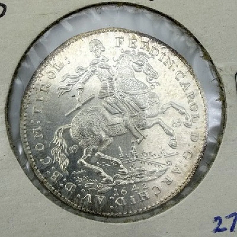 1963 Austria Silver Restrike 1642 2 Ducats Tyrol 300 Years .835 Medal Coin