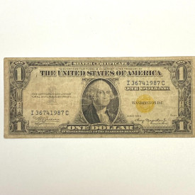 1935 A $1.00 One Dollar North African World War 2 Yellow Seal I36741987C