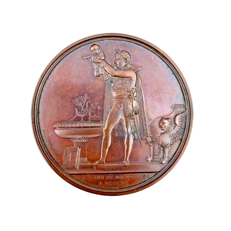1811 FRANCE NAPOLEON BRONZE "KING OF ROME'S BAPTISM" MEDAL PARIS MINT