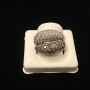 One Lady's Champagne And White Diamond Ring Mounting in Made of 18kt White Gold