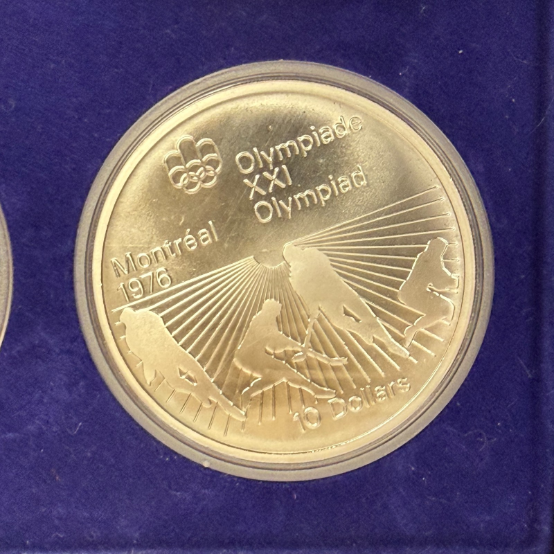 1976 Montreal Olympics Series II Ancient Olympia 4-Coin Sterling Silver Set Cana