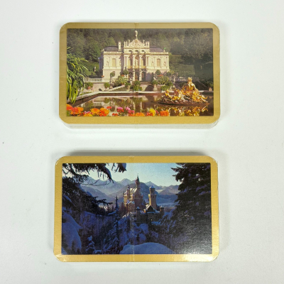 1980s Altenburg-Stralsunder 2 Deck Photo Back Playing Cards Bavarian Castles 1980s Altenburg-Stralsunder 2 Deck Photo Back Playing Cards Bavarian Castles