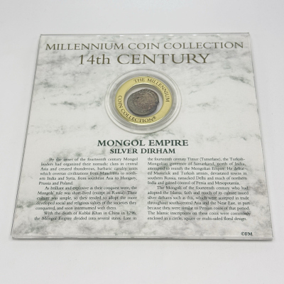 Franklin Mint 14th Century Mongol Empire Silver Dirham Millennium Coin Franklin Mint 14th Century Mongol Empire Silver Dirham Millennium Coin