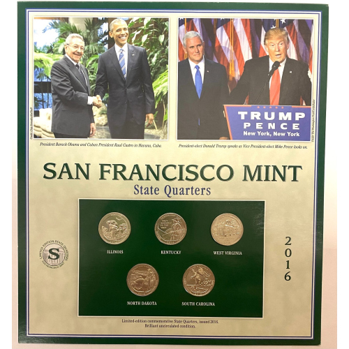 Limited-edition commemorative State Quarters, issued 2016. Brilliant condition Limited-edition commemorative State Quarters, issued 2016. Brilliant condition