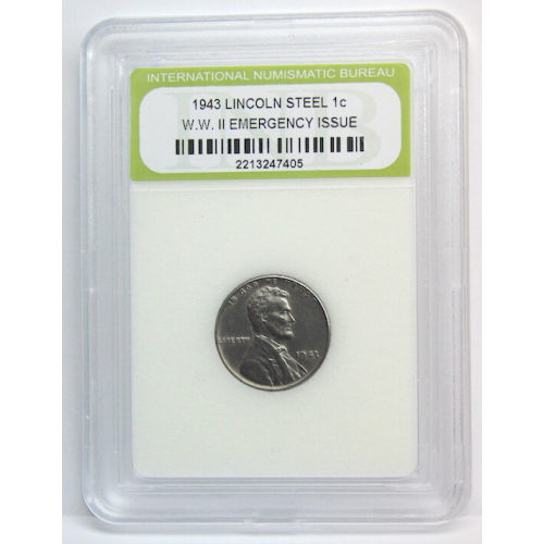 1943 LINCOLN STEEL 1c . W.W.II EMERGENCY ISSUE. INB 1943 LINCOLN STEEL 1c . W.W.II EMERGENCY ISSUE. INB
