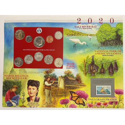 2020 D Uncirculated Mint Set Postal Commemorative Society Coin & Stamps 2020 D Uncirculated Mint Set Postal Commemorative Society Coin & Stamps
