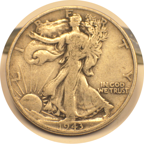 1943 Liberty Walking Half Dollar Silver Coin #010 1943 Liberty Walking Half Dollar Silver Coin #010