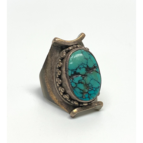 Vintage Turquoise Silver Ring Size 11 Vintage Turquoise Silver Ring Size 11