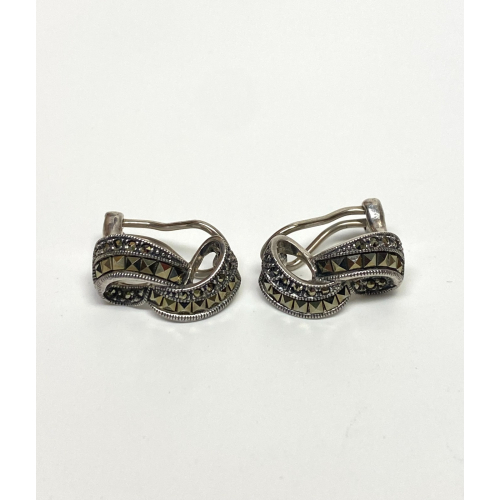Vintage Judith Jack Sterling Silver Marcasite Earrings Vintage Judith Jack Sterling Silver Marcasite Earrings