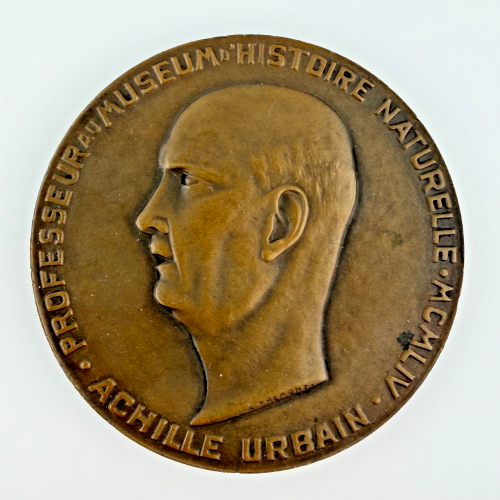 1954 FRANCE - MEDAL- ACHILLE URBAIN - PROFESSOR AT THE MUSEUM OF NATURAL HISTORY 1954 FRANCE - MEDAL- ACHILLE URBAIN - PROFESSOR AT THE MUSEUM OF NATURAL HISTORY