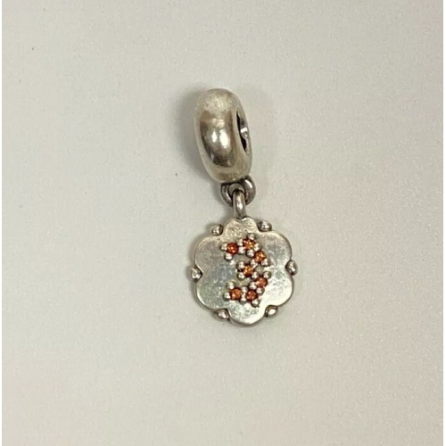 Pandora Silver Special Number 3 Dangle with Garnet - 790550GA3 Pandora Silver Special Number 3 Dangle with Garnet - 790550GA3