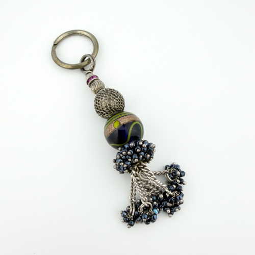 Handmade Beaded Keychain or Bag Charm – Seed Beads Handmade Beaded Keychain or Bag Charm – Seed Beads