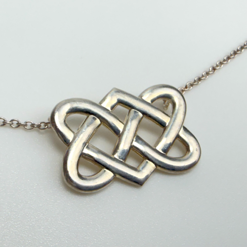 Tiffany & Co. Sterling Picasso Celtic Love Knot Pendant Necklace 16" Tiffany & Co. Sterling Picasso Celtic Love Knot Pendant Necklace 16"
