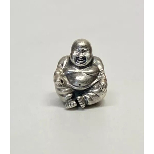 Authentic PANDORA Sterling Silver SMILING BUDDHA Charm Bead 925 ALE Retired Authentic PANDORA Sterling Silver SMILING BUDDHA Charm Bead 925 ALE Retired