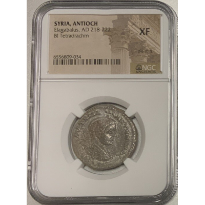 SYRIA ANTIOCH Elagabalus, AD 218-222 BL Tetradrachm SYRIA ANTIOCH Elagabalus, AD 218-222 BL Tetradrachm