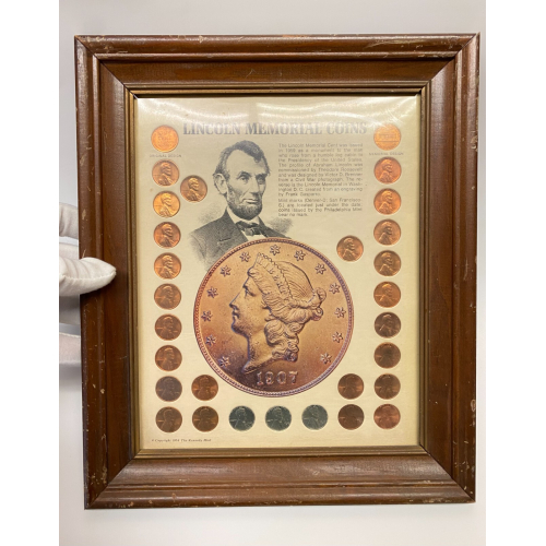 Lincoln Memorial Coins Collection (1959-1982 + 3 1943 Steel Cents) - Framed Set Lincoln Memorial Coins Collection (1959-1982 + 3 1943 Steel Cents) - Framed Set