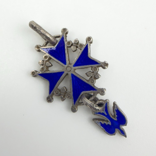 Vintage Huguenot Protestant Church Symbol Dove Royal Society Charm Fob Pendant Vintage Huguenot Protestant Church Symbol Dove Royal Society Charm Fob Pendant