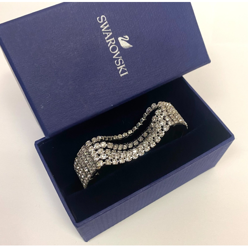 SWAROVSKI Ladies Fit White Stainless Steel Bangle SWAROVSKI Ladies Fit White Stainless Steel Bangle