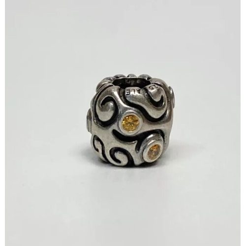 Authentic Pandora Sterling Silver Honey Day Dream CZ Bead 790548CZM Authentic Pandora Sterling Silver Honey Day Dream CZ Bead 790548CZM