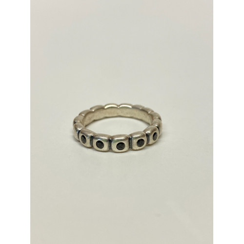Pandora Band Ring Size 6.5 Black Stone Sterling Silver Pandora Band Ring Size 6.5 Black Stone Sterling Silver