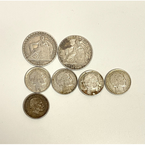Uruguay Silver 20 CENT Coins, 1930, 1942, 1954 Uruguay Silver 20 CENT Coins, 1930, 1942, 1954