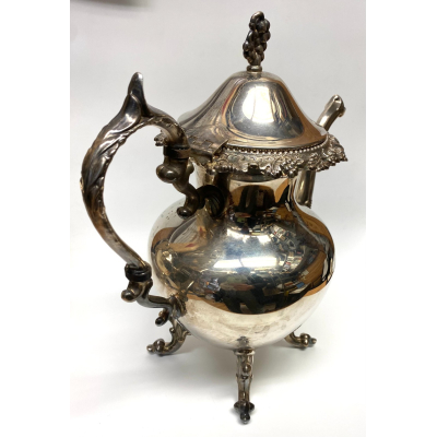 Antique Silver On Copper Large Teapot Antique Silver On Copper Large Teapot
