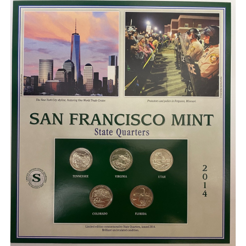 Limited-edition commemorative State Quarters, issued 2014. Brilliant condition Limited-edition commemorative State Quarters, issued 2014. Brilliant condition