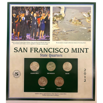 Limited-edition commemorative State Quarters, issued 2012. Brilliant condition Limited-edition commemorative State Quarters, issued 2012. Brilliant condition