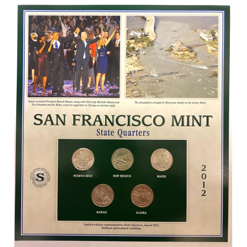 Limited-edition commemorative State Quarters, issued 2012. Brilliant condition Limited-edition commemorative State Quarters, issued 2012. Brilliant condition