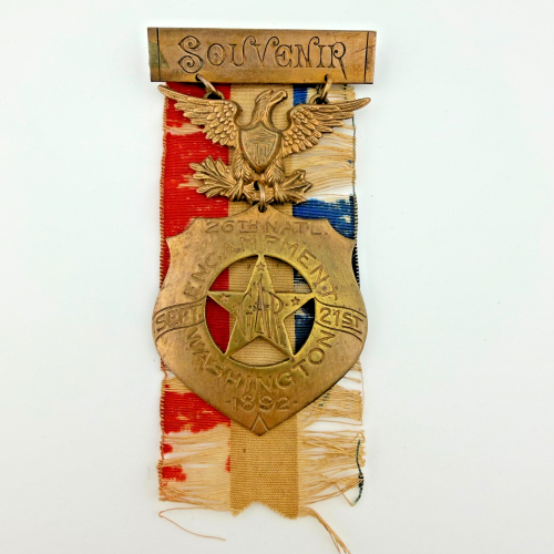Souvenir GAR GRAND ARMY OF THE REPUPUBLIC 26th Nat'l Encampment 1892 Eagle Medal Souvenir GAR GRAND ARMY OF THE REPUPUBLIC 26th Nat'l Encampment 1892 Eagle Medal