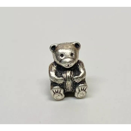 Genuine Pandora Sterling Silver TEDDY BEAR Stuffed Animal Charm 790395 RETIRED Genuine Pandora Sterling Silver TEDDY BEAR Stuffed Animal Charm 790395 RETIRED