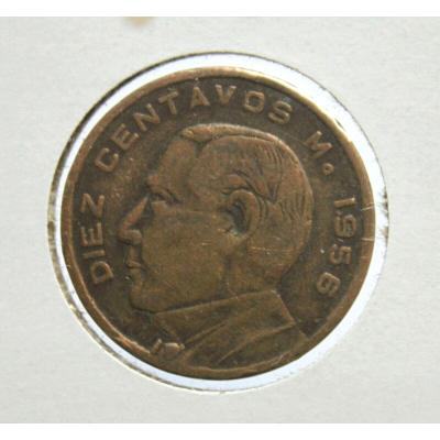 1956 Mexico ESTADOS UNIDOS MEXICANOS 10 Centavos KM# 433 1956 Mexico ESTADOS UNIDOS MEXICANOS 10 Centavos KM# 433