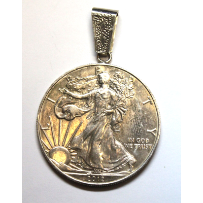 Pendant 2012 American Silver Eagle 1 Troy Oz .999 Fine Silver Pendant 2012 American Silver Eagle 1 Troy Oz .999 Fine Silver