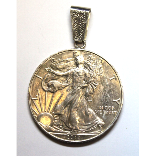 Pendant 2012 American Silver Eagle 1 Troy Oz .999 Fine Silver Pendant 2012 American Silver Eagle 1 Troy Oz .999 Fine Silver