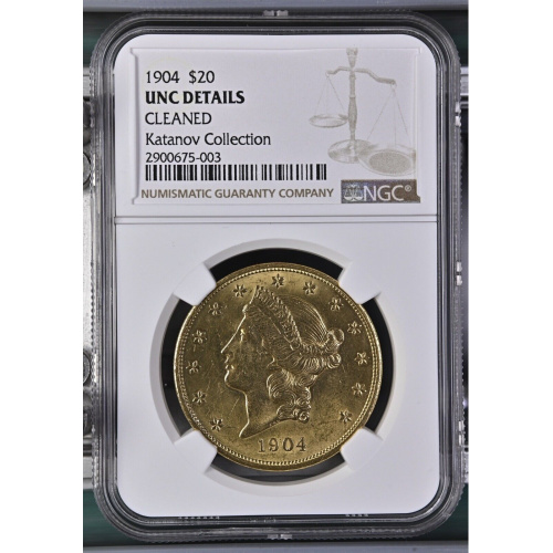 1904 $20 UNC Details 1904 $20 UNC Details