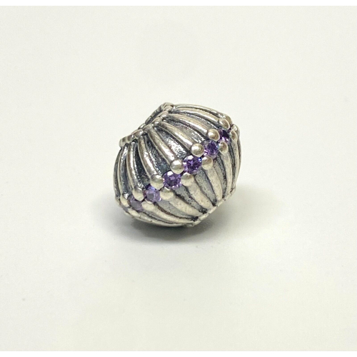 Authentic Pandora Silver Large Purple CZ Show Stopper XL Bead SPECIAL! Authentic Pandora Silver Large Purple CZ Show Stopper XL Bead SPECIAL!