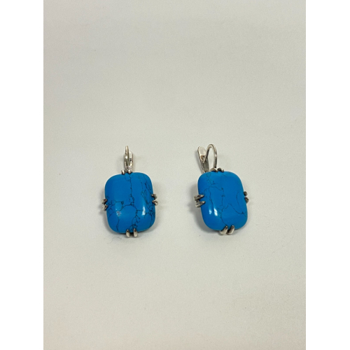 Jenavi Turquoise and Sterling Silver Earrings Vintage Jenavi Turquoise and Sterling Silver Earrings Vintage