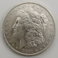 1881-O $1 Morgan Dollar Silver BU New Orleans Mint. #002 1881-O $1 Morgan Dollar Silver BU New Orleans Mint. #002
