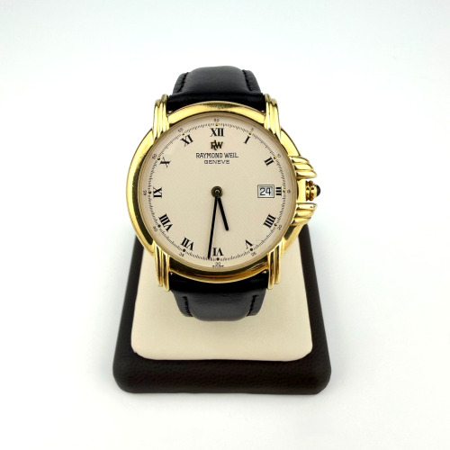 Raymond Weil Men's Dress Watch Geneve 9155 18K Gold Electroplated Raymond Weil Men's Dress Watch Geneve 9155 18K Gold Electroplated