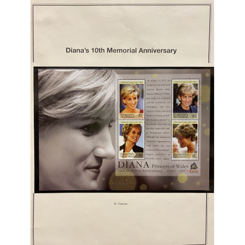 Princess Diana's 10th Memorial Anniversary Collectable Postage Stamps Near Mint Princess Diana's 10th Memorial Anniversary Collectable Postage Stamps Near Mint