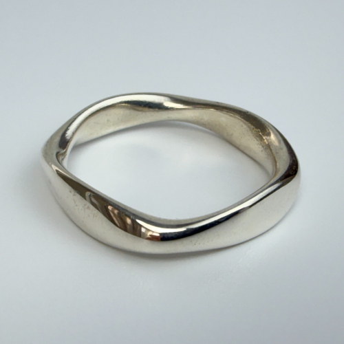 Pandora Liquid Silver Flow Size 8.5 Sterling Silver 925 Ring Retired Signed ALE Pandora Liquid Silver Flow Size 8.5 Sterling Silver 925 Ring Retired Signed ALE