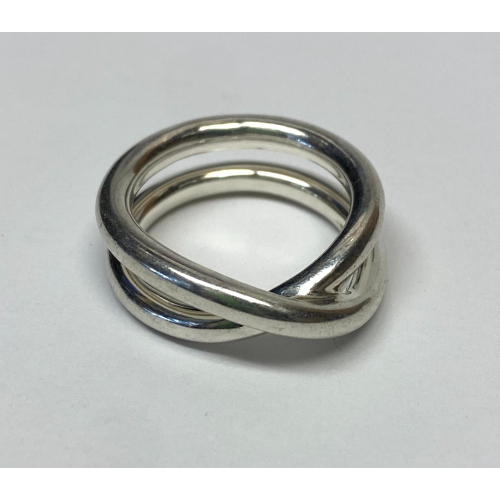 Vintage Tiffany & Co. Paloma Picasso Le Circle Crossover Band Ring Size 6 Y2K Vintage Tiffany & Co. Paloma Picasso Le Circle Crossover Band Ring Size 6 Y2K