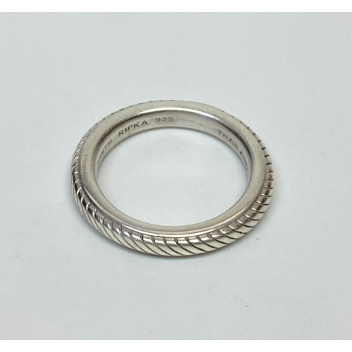 Judith Ripka Sterling Silver Rope Band Ring Sz 6, 4.4g, 3mm Judith Ripka Sterling Silver Rope Band Ring Sz 6, 4.4g, 3mm