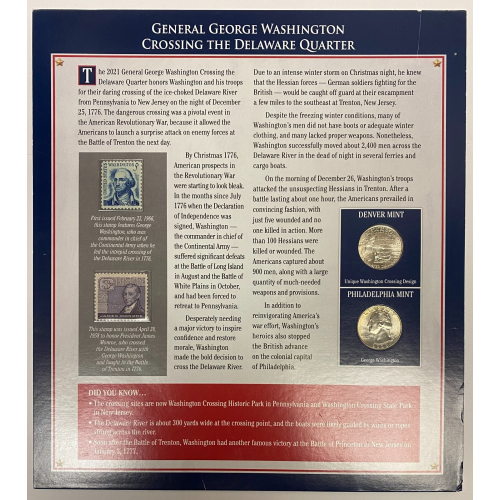 General George Washington Crossing the Delaware Quarter Philadelphia&Denver Mint General George Washington Crossing the Delaware Quarter Philadelphia&Denver Mint