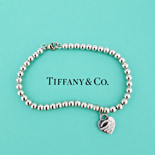 Tiffany & Co. Sterling Silver Return to Tiffany Heart Tag Bead Bracelet 6.75 Tiffany & Co. Sterling Silver Return to Tiffany Heart Tag Bead Bracelet 6.75