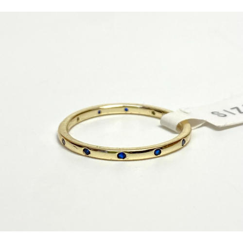 Shashi Gold Tone Blue Stone Thin Ring Size 8 Shashi Gold Tone Blue Stone Thin Ring Size 8