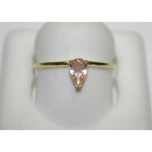 Shashi Sterling Silver Pear Shaped With Pink Stone Women's Ring Size 7 Shashi Sterling Silver Pear Shaped With Pink Stone Women's Ring Size 7