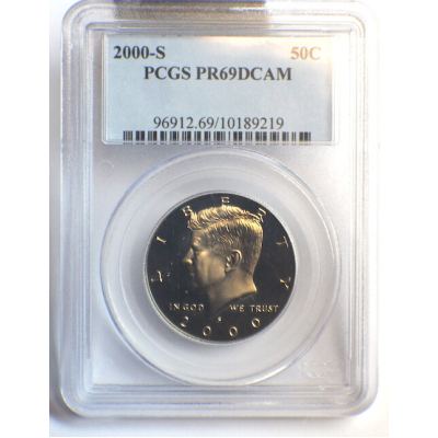 2000 -S PCGS KENNEDY HALF DOLLAR PR69DCAM 50c 2000 -S PCGS KENNEDY HALF DOLLAR PR69DCAM 50c