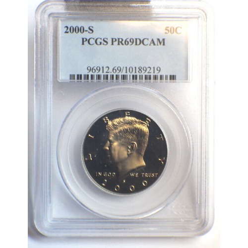 2000 -S PCGS KENNEDY HALF DOLLAR PR69DCAM 50c 2000 -S PCGS KENNEDY HALF DOLLAR PR69DCAM 50c